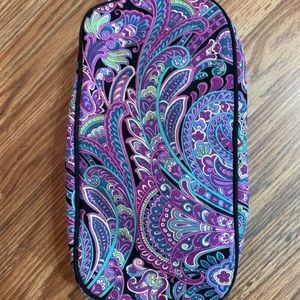 Purple Paisley Makeup Travel Bag